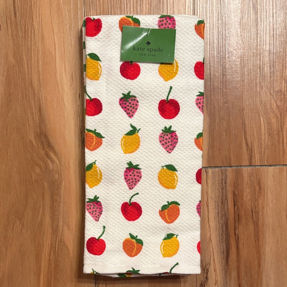 Set of 3 Kate Spade Colorful Fruit Pattern Towels